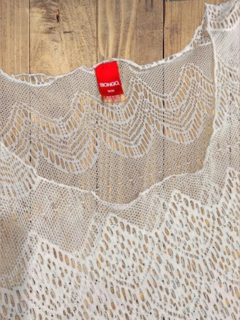 BONGO Lace Beach Cover-Up with Fringe *Size* M - Picture 7 of 12
